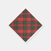 Red and Green Scottish Diagonal Tartan Plaid Servet (Hoek)