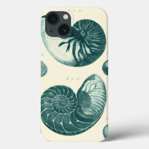 Red and Green Seashell Art iPhone 13 Hoesje