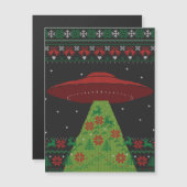 Red and Green UFO Tractor Beam Ugly Kerstmis (Voorkant / Achterkant)