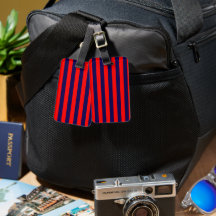 Red and Navy Blue Nautical Stripes 