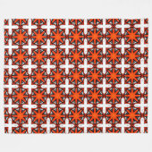 Red and orange geometric pattern fleece deken (Voorkant (Horizontaal))