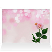 Red and Pink Rose Garden with Tabby Cat Blank (Intérieur Horizontal (haut))