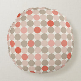 Red and pink Scandinavian Circles Round Pillow Rond Kussen