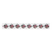Red and Silver Elegant Flowers  Lint (Voorkant)