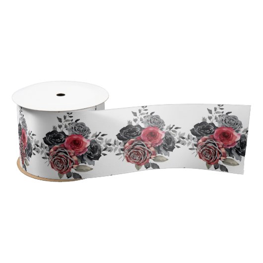 Red and Silver Elegant Flowers  Lint (Spoel)