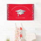 Red and Silver Graduation Spandoek (Insitu)