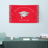 Red and Silver Graduation Spandoek (Beurs)