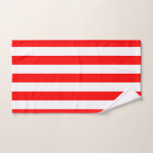 Red and White Cabana Stripes  (Serviette à main)