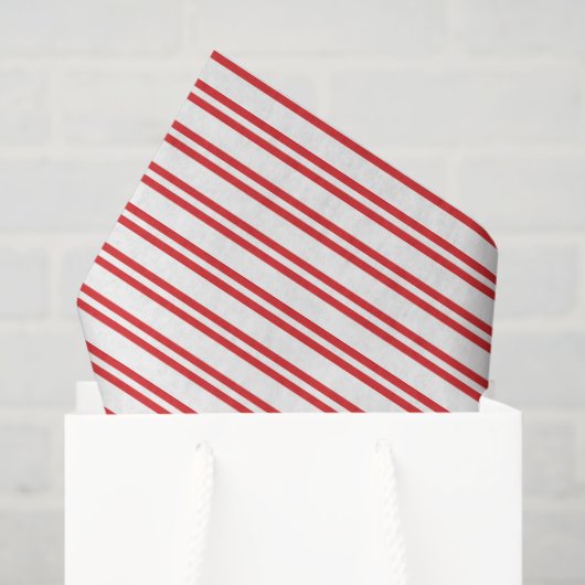 Red and White Candy Stripe Tissuepapier (Cadeauzakje)