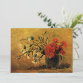Red And White CarNations by Vincent van Gogh (Staand voorkant)