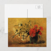 Red And White CarNations by Vincent van Gogh Briefkaart (Voorkant / Achterkant)