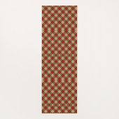 Red and white checkered patterns appear vertically yogamat (Achterkant)