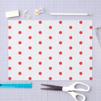 Red And White Dots Classic Gift Wrapping Tissuepapier