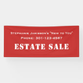 Red and White Estate Sale Company Jumbo Spandoek (Horizontaal)