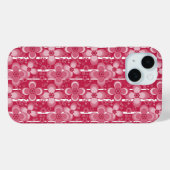 Red and white floral pattern Case-Mate iPhone case (Achterkant (horizontaal))
