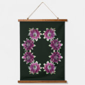 Red And White Flower Pair Abstract Art  Hangend Wandkleed (Voorkant)