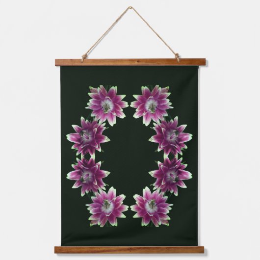 Red And White Flower Pair Abstract Art  Hangend Wandkleed (Voorkant)