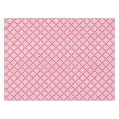 Red and white geometric checkered pattern retro tafelkleed (Voorkant (Horizontaal))