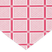 Red and white geometric checkered pattern retro    tafelkleed (Gekanteld)