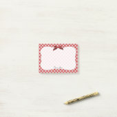 Red and White Gingham Check Pattern Gepersonalisee Post-it® Notes (Op bureau)