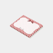 Red and White Gingham Check Pattern Gepersonalisee Post-it® Notes (Schuin)