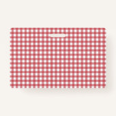 Red and White Gingham Name Badge (Dos)