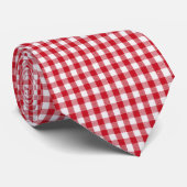 Red and White Gingham Novelty Stropdas HAMbyWG (Opgerold)