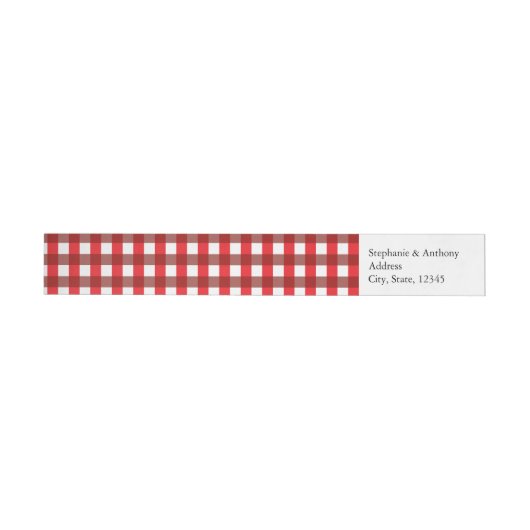 Red and White Gingham Pattern Barbeque Wedding (Individueel)