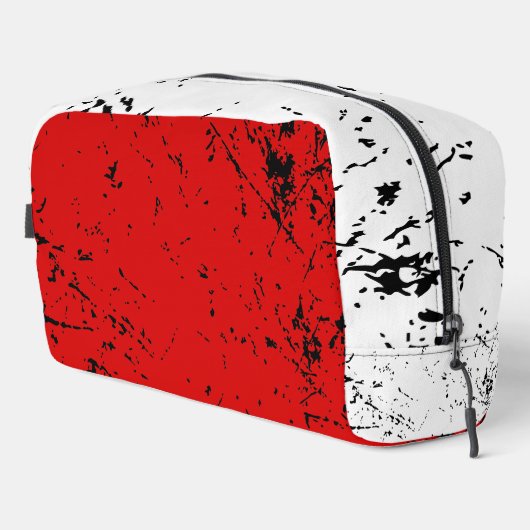 Red and White Grunge-style Toilettasje (Rechterhoek)