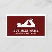 Red and White Hand Plane Handyman Carpenter Visitekaartje (Voorkant)