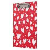 Red and White Heart Pattern | Cute Valentine Love  Klembord (Links)
