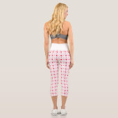 Red and White Heart Valentine’s Day Leggings (Verso)
