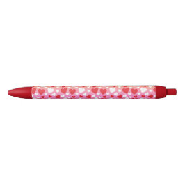 Red and White Hearts Pattern Pen