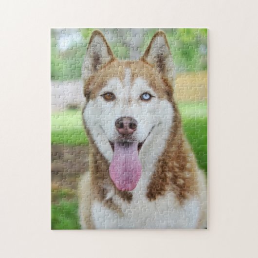 Red and White Husky Dog Legpuzzel (Verticaal)