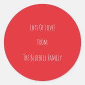 Red And White Letters Lots of Love Text Sticker (Devant)