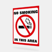 Red and White No Smoking (Angle)