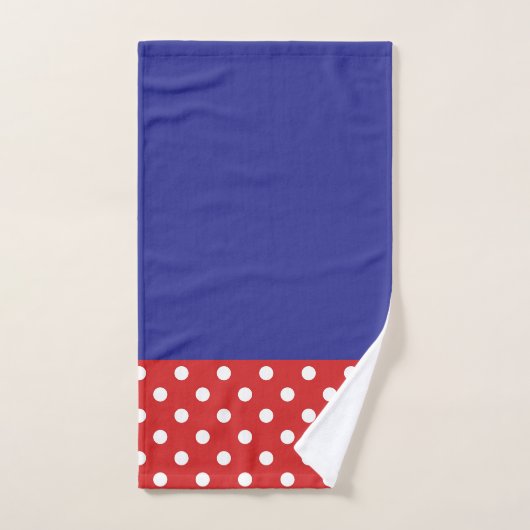 Red and White Polka Dots Bad Handdoek (Handdoek)