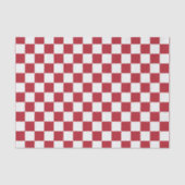 Red and White Retro Check Holiday Tissuepapier (Voorkant)
