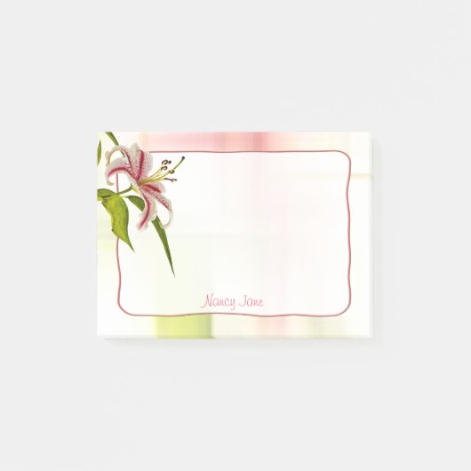 Red and White Star Lily Floral Photography Post-it® Notes (Voorkant)