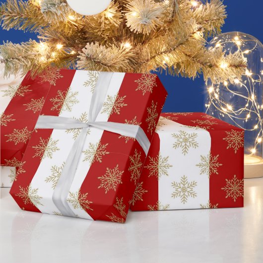 Red And White Striped Holiday Cadeaupapier (Feestdagen)