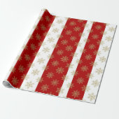 Red And White Striped Holiday Cadeaupapier (Uitgerold)