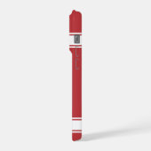 Red and White Stripes Jersey Grid Fer Football (Côté gauche)