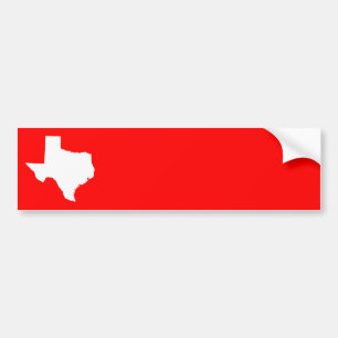 Red and White Texas Bumpersticker