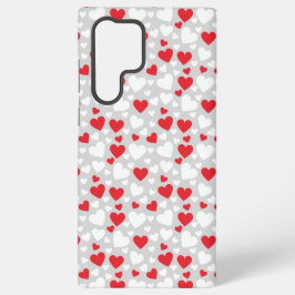 Red and White Valentine’s Day Hearts Phone Case Samsung Galaxy Hoesje