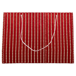 Red and White Velvet-Look Groot Cadeauzakje