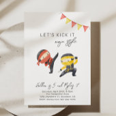 Red and Yellow Ninja Birthday Invitation Kaart