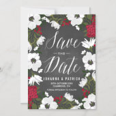 Red Anemone Blooms Save the Date Magnets Magnetische Uitnodiging (Voorkant)