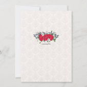 Red Anemones Invitation Kaart (Achterkant)