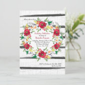 Red Anemones Invitation Kaart (Staand voorkant)