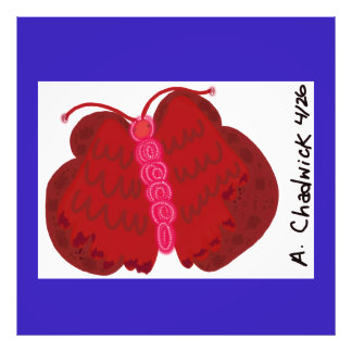 Red Angel Butterfly Foto Afdruk